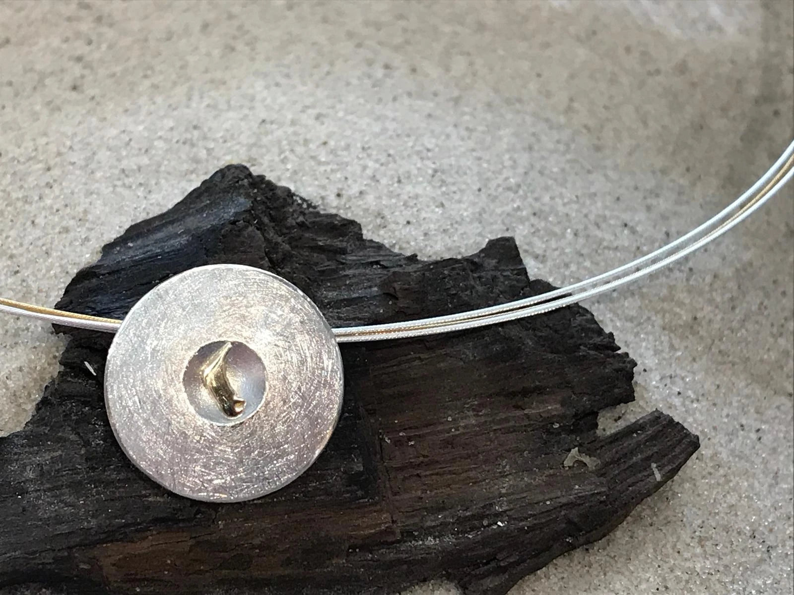 Damen Anhänger "Amrum", 925er Silber|750er Gold