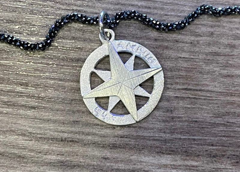Unisex Anhänger "Windrose", 925er Silber