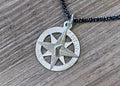 Unisex Anhänger "Windrose", 925er Silber