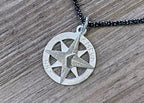 Unisex Anhänger "Windrose", 925er Silber