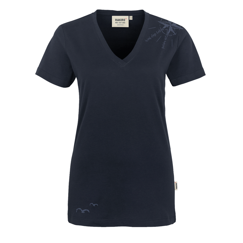 Damen T-Shirt "Windrose & Möwen"