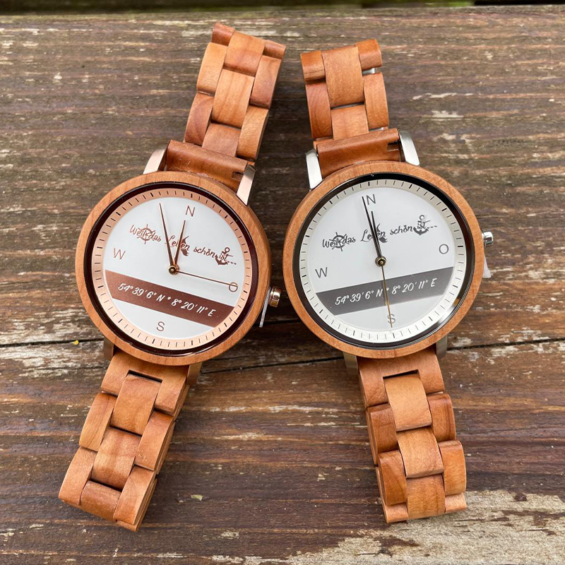 Damen Holzuhren "Weil das Leben schön ist"