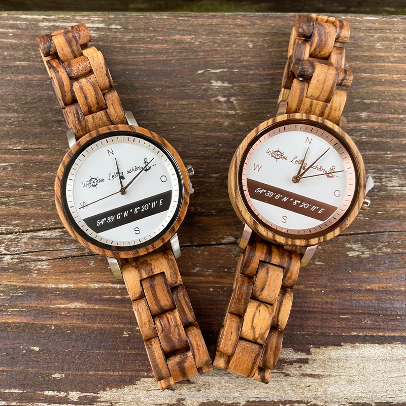Damen Holzuhren "Weil das Leben schön ist"