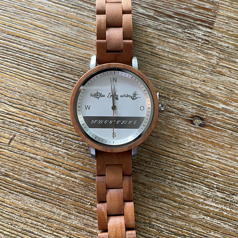 Herren Holzuhren "Weil das Leben schön ist"