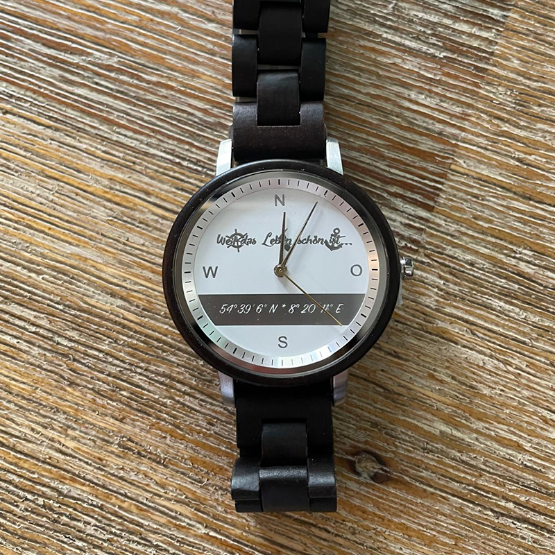 Herren Holzuhren "Weil das Leben schön ist"