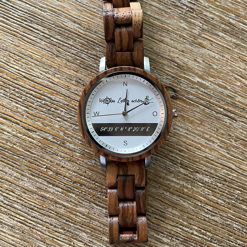 Herren Holzuhren "Weil das Leben schön ist"