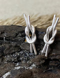 Damen Ohrstecker "Seemannsknoten", 925er Silber
