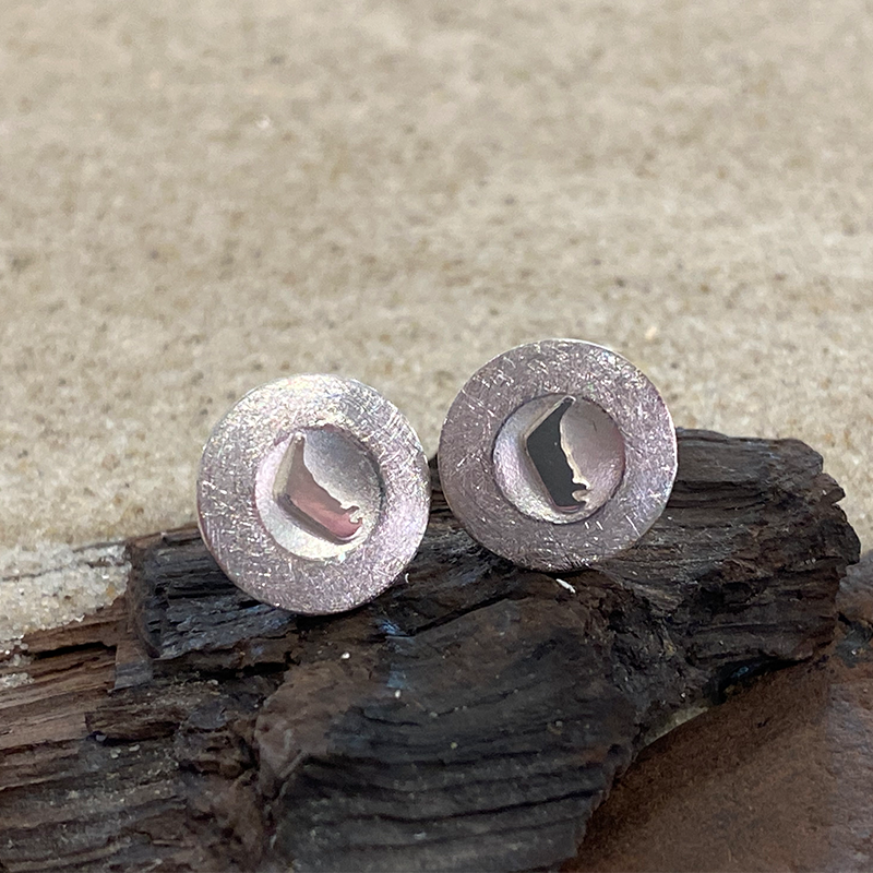 Damen Ohrstecker "Amrum", 925er Silber