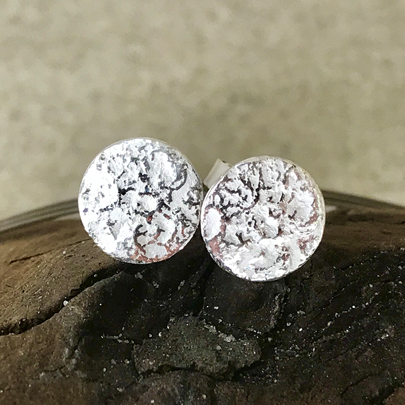 Damen Ohrstecker "Sandstrand", 925er Silber