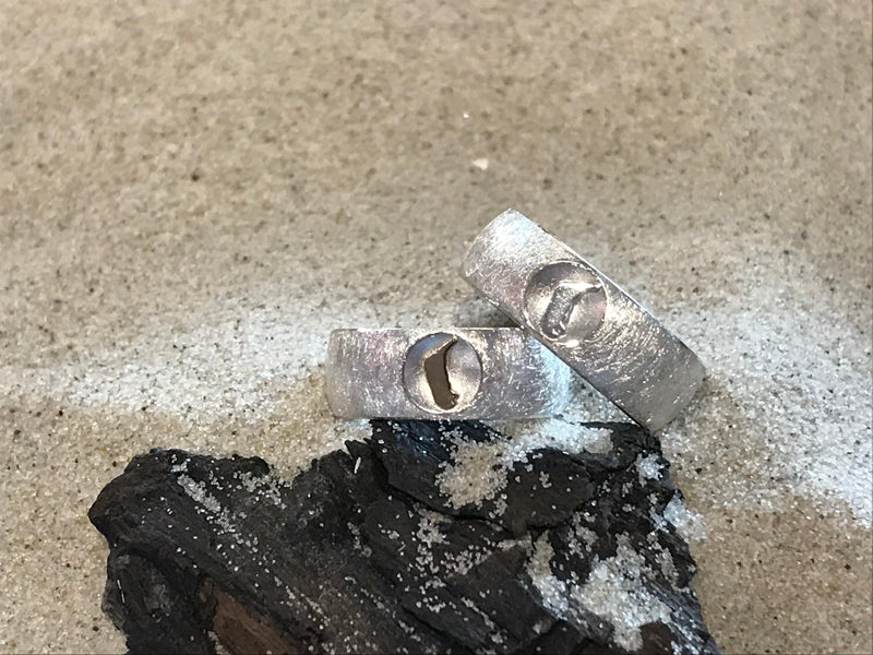 Unisex Ring "Amrum", 925er Silber|750er Gold