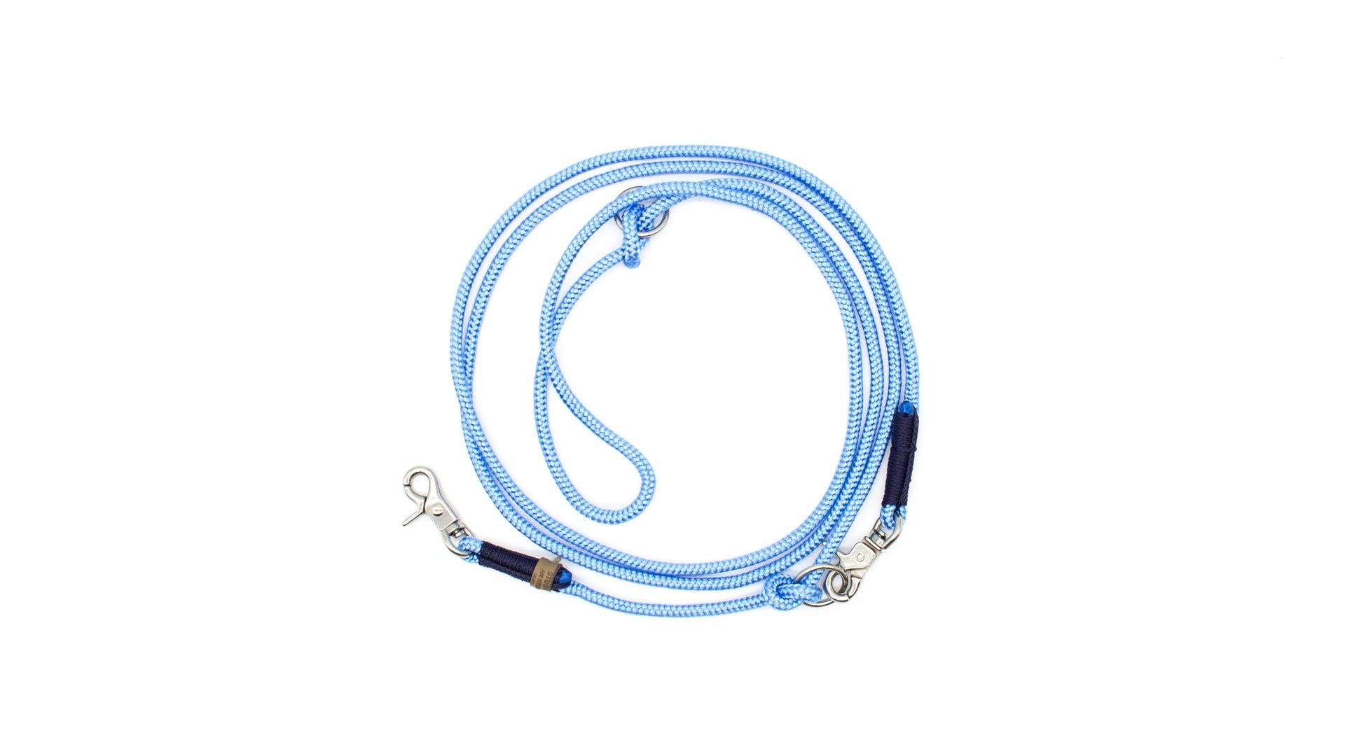 Hundeleine Tauwerk "Hellblau-Dunkelblau"